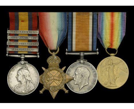 Four: Private C. Jefferies, Essex Regiment  Queen’s South Africa 1899-1902, 4 clasps, Cape Colony, Orange Free State, South A