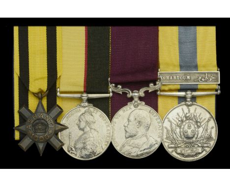 Four: Private F. W. Graziani, Medical Staff Corps, later Royal Army Medical Corps  Ashanti Star 1896, the arms of the reverse