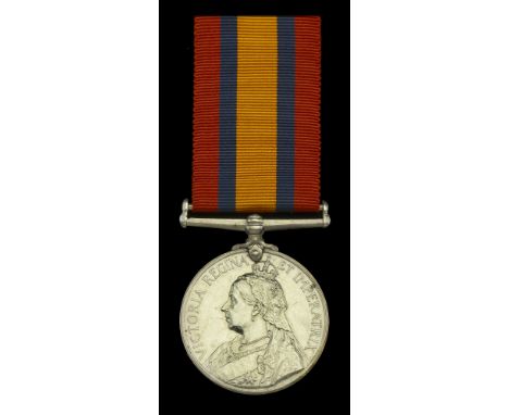 Queen’s Mediterranean 1899-1902 (3278 Pte. M. Fitzgerald. Rl: Mun: Fus:) good very fine £240-£280 --- Importation Duty This l