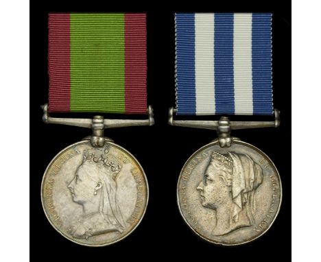 Renamed and Defective Medals (2): Afghanistan 1878-80, no clasp, naming neatly erased; Egypt and Sudan 1882-89, undated rever