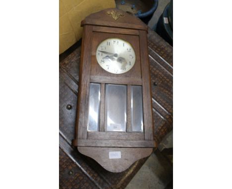 Oak wall clock