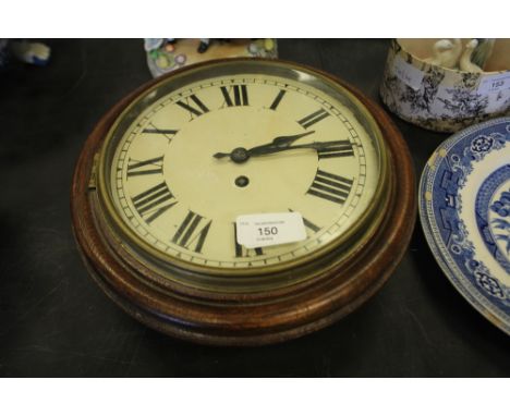 Circular Oak Wall Clock - French Movement