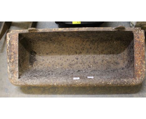 19th Century large cast iron wall trough