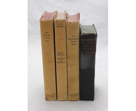 J R R Tolkien 'The Fellowship of the Ring', seventh impression 1957, 'The Two Towers', sixth impression 1959, 'The Return of 