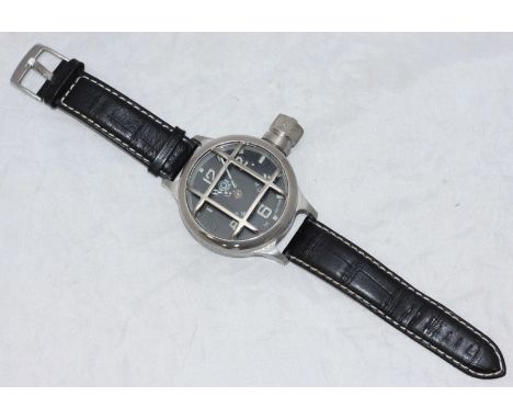 A Russian 'BMO CCCP' stainless steel, manual wind divers wristwatch, the black dial with luminous alternating batons and Arab