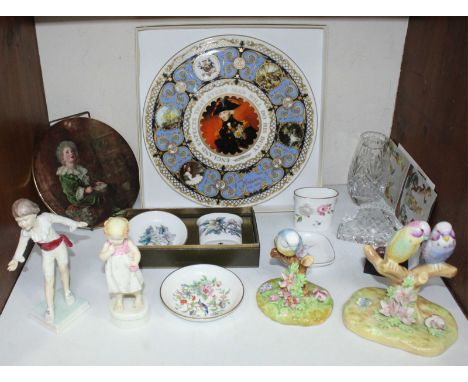 SECTION 6.  A Royal Worcester 'Only Me', No. 3226 and 'Masquerade' No. 3360, together with a Royal Worcester miniature plate 