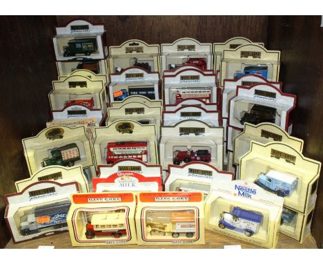 A good collection of assorted boxed Lledo scale model vans and cars, predominantly from the 'Days gone' collection, including