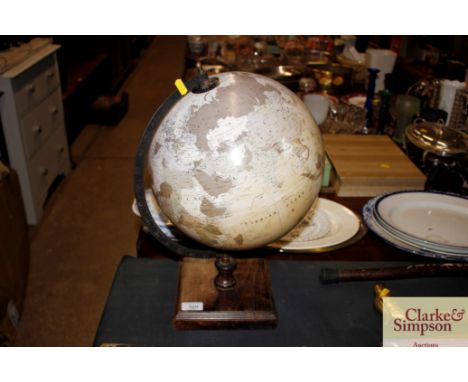 A world globe on stand 
