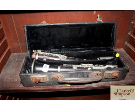 A cased clarinet