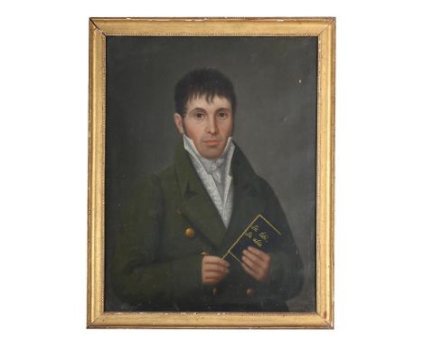 FRENCH/SWISS SCHOOL (LATE 18TH/EARLY 19TH CENTURY) PORTRAIT OF A YOUNG MAN  Oil on canvas Inscribed 'sic tibi, / sic aliis.' 