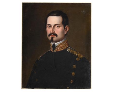 CONTINENTAL SCHOOL (EARLY 19TH CENTURY) PORTRAIT OF A MILITARY OFFICER Oil on canvas 60 x 48cm (23½ x 18¾ in.) Unframed   Con