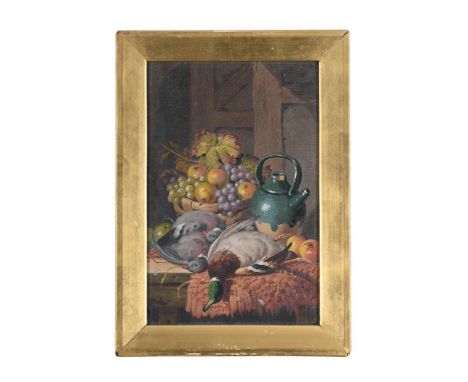 CHARLES THOMAS BALE (BRITISH 1845/49-1925) STILL LIFE OF GAME AND FRUIT  Oil on canvas  Signed (lower left) 31 x 20.5cm (12 x