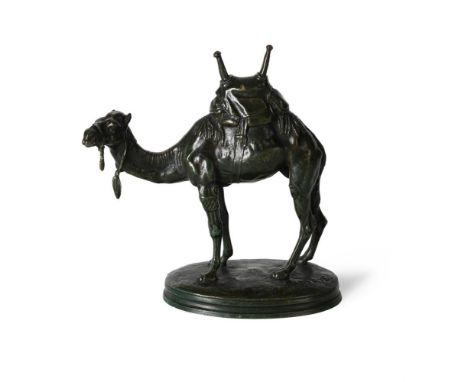 AFTER BARYE, A BRONZE MODEL OF AN EGYPTIAN CAMEL  EARLY 20TH CENTURY  Signed to cast  18cm high  Condition Report:  PLEASE NO