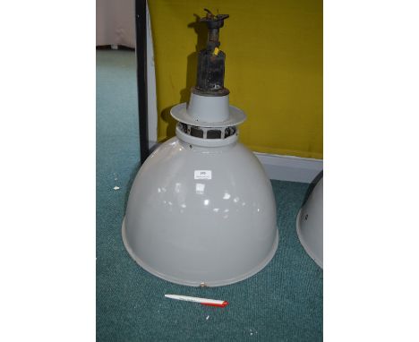 Grey Enamel Industrial Style Ceiling Light 