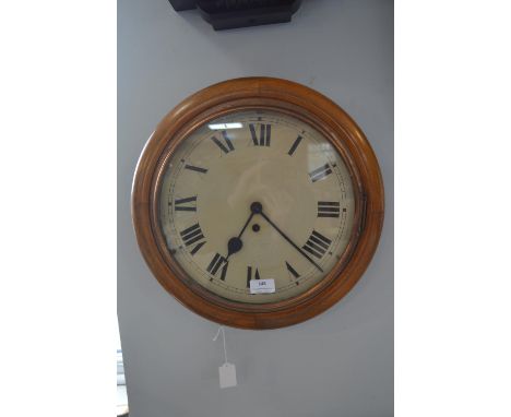 Victorian Oak Framed Office/School Clock 