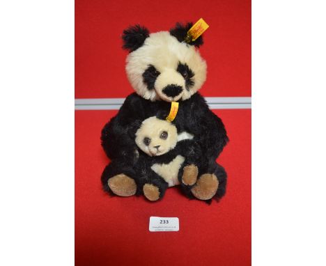 Steiff Mother and Baby Pandas 