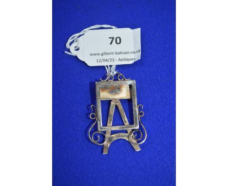 Hallmarked Sterling Silver Miniature Easel Photo Frame - Birmingham 1898, ~4g 