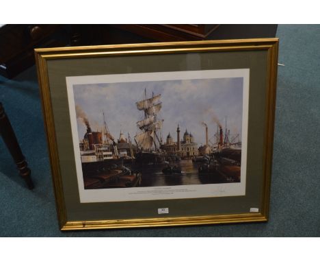 Framed Hull Docks Print by Adrian Thompson 