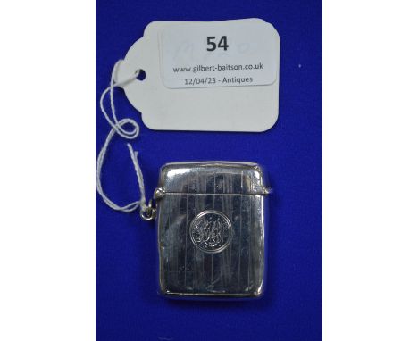 Hallmarked Silver Vesta Case - Birmingham 1915 