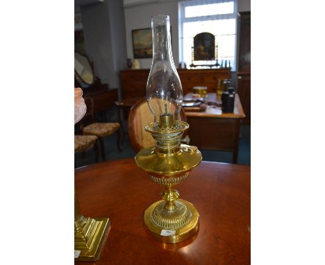 Victorian Brass Oil Lamp 