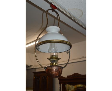 Victorian Hanging Oil Lamp by Richardson 