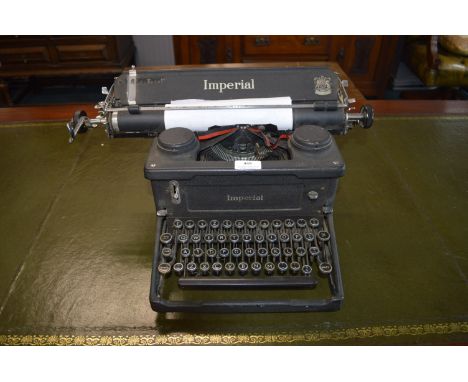 Vintage Imperial Cast Iron Typewriter 