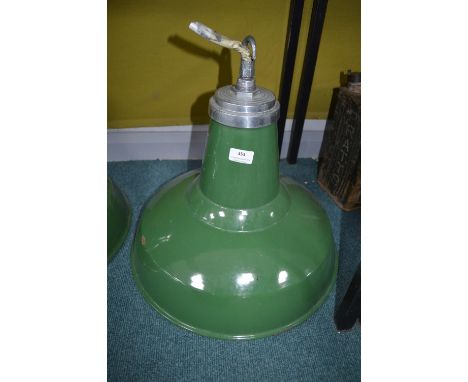 Green Enamel Industrial Style Ceiling Light 