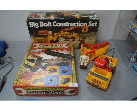 Vintage Truck Construction Sets by Big Bolt and Constructo 