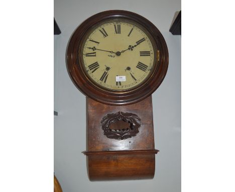 Mahogany Cased Wall Clock (requires attention) 