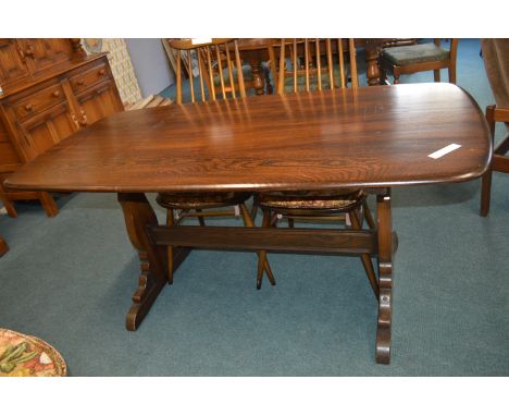 Ercol Dining Table with Four Spindleback Chairs 