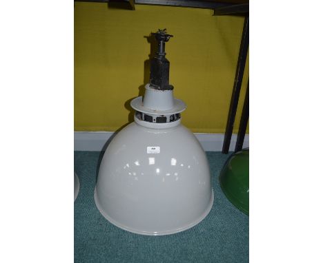 Grey Enamel Industrial Style Ceiling Light 