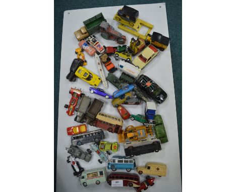 Mixed Dinky, Corgi, and Matchbox Diecast Vehicles 