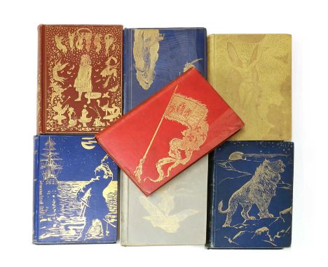 CHILDREN: ANDREW LANG: 1- The Yellow Fairy book. 1894, 1st. edn. Original gilt pictorial covers &amp; aeg; little faded; ligh