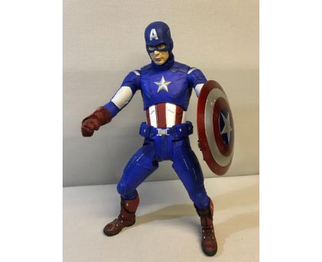 NECA Captain America 1/4 scale action figure with shield 