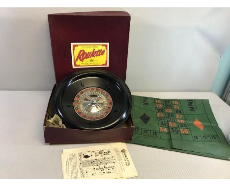 Vintage Chad Valley "Roulette" game with instructions, Playing mat and original balls and box 