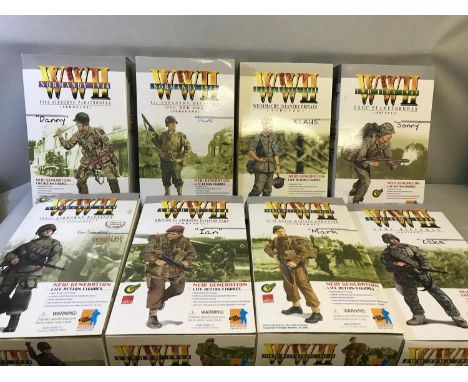 A Collection of 8 Dragon 1/6 scale military action figures . (UNCHECKED) 