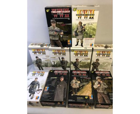 A Collection of 10 Dragon 1/6 scale military action figures. WW2 Editions. (UNCHECKED) 