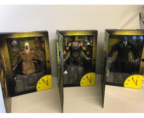 3 DC Direct Watchmen 1/6 scale action figures with boxes " Rorschach, The comedian & DR. Manhattan 