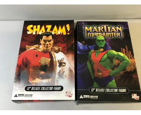 2 DC Direct 1/6 scale action figures "Shazam & Martian Manhunter" both with boxes (Boxes are as seen) 