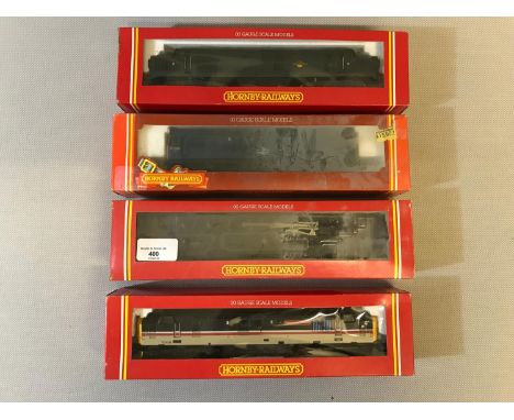 A lot of 4 Horby OO guage models; R.284 BR Co-Co Diesel Class 37 (Green), R.877 BR Bo-Bo Diesel Class 25 (Blue), R.285 BR Co-