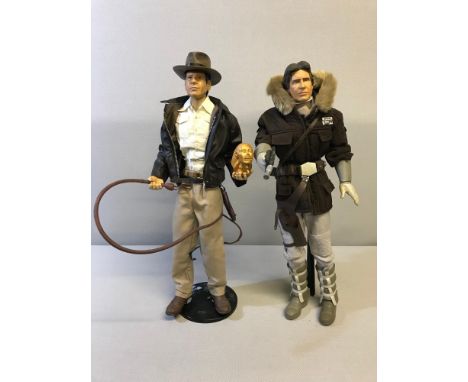 2 NECA 1/4 SCALE Indiana Jones & Han Solo Figures 