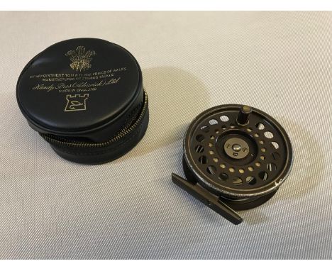 Hardy Bros. "The Golden Prince 7/8" fly reel, First edition serial number 333, Comes with carry pouch. 