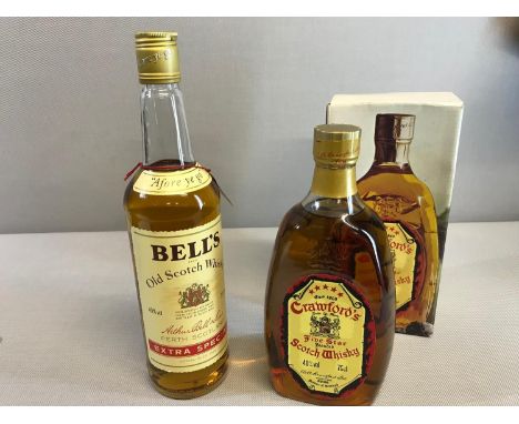 Bells old Scotch Whisky (Extra Special) together with Crawfords Scotch whisky both sealed 