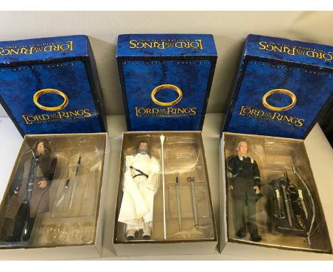 3 DID 1/6 Scale The Lord of the Rings Return of the King Action figures, Aragorn, Legolas & Gandalf the white all with boxes 