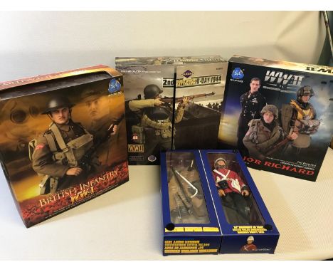 4 DID & Soldier Story 1/6 scale military action figures, with boxes and accessories (UNCHECKED) 