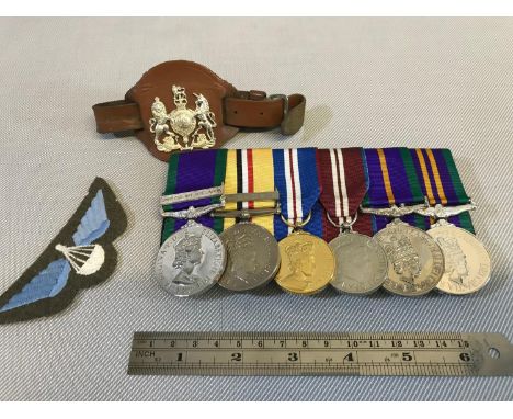 A Collection of 6 Campaign military medals on a bar to Capt R Paterson RLC 549160. Includes Iraq 2003 medal. Comes also with 