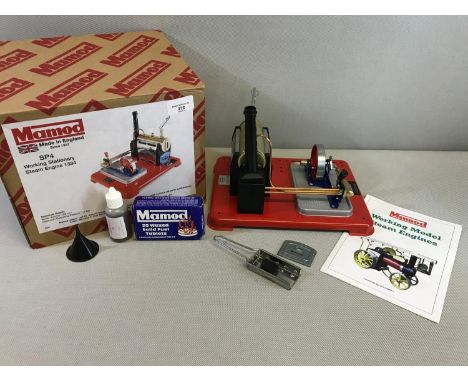 Mamod SP4 working stationary steam engine 1334, complete in original box, in mint condition 