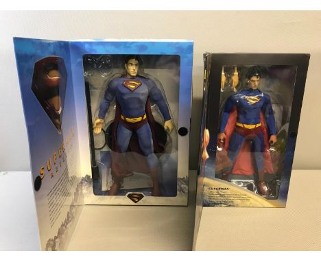 Medicom toy "Superman Returns" 1/6 scale figure, Japanese import. Together with DC Direct superman figure (UNCHECKED) 