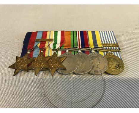 WW2 Medal group bar 1939-45 Africa & Italy Stars, Defence & War medal together with two Korea Medals to 2879273 CPL.J.W.LAWSO