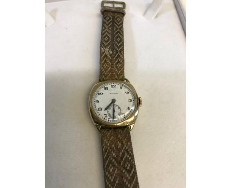 1930's Art Deco mans 9ct gold Rolco (Rolex) wrist watch. Perfect working order 